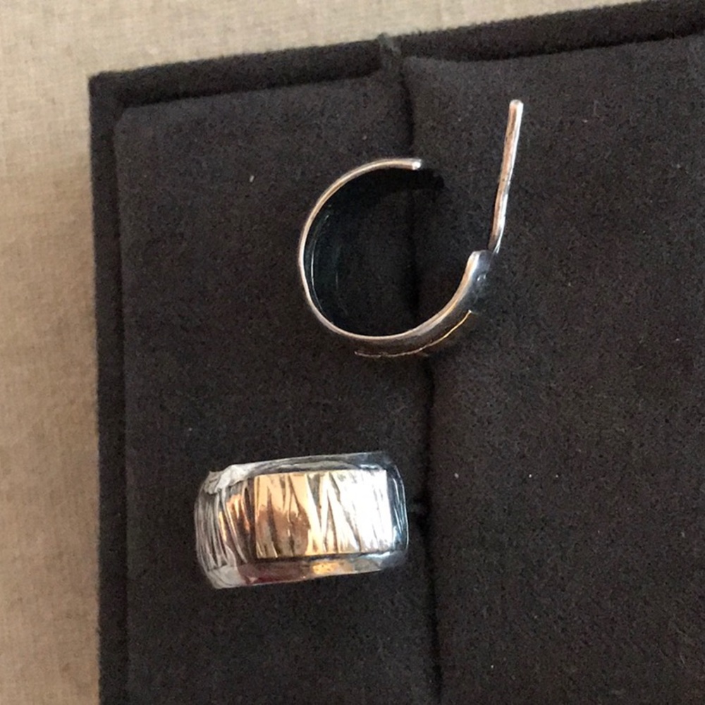 Sampson Sterling Silver and 14kgold earrings - Picture 2 of 6